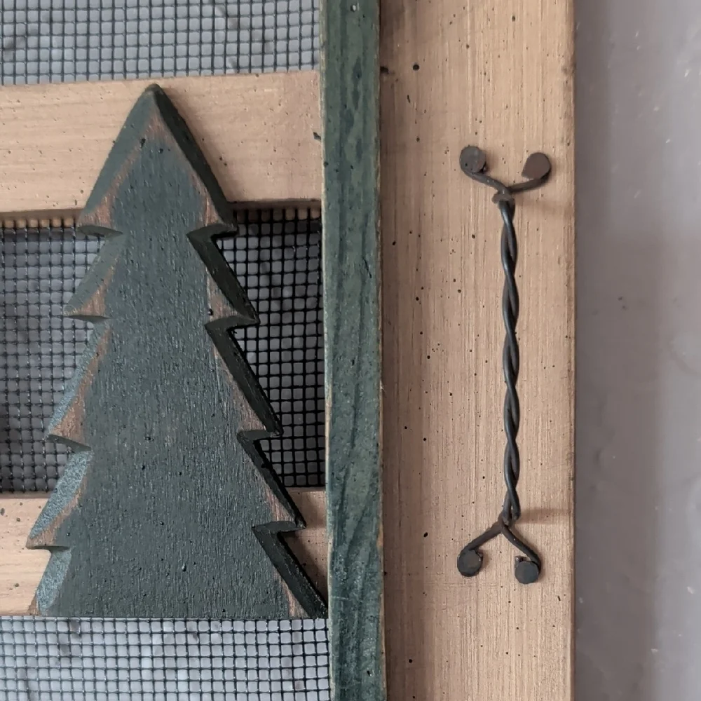 Welcome to Our Cabin Rustic Wall Shelf Decor Hooks Hanger Wood Wire Distressed